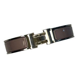 HERMES Signature Clic H Narrow Bracelet w Hermes Box, Bag, Papers